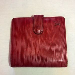 Authentic Louis Vuitton LV Red Epi leather wallet